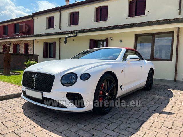 Rental Bentley Continental GTC W12 Number 1 White in London Heathrow Airport
