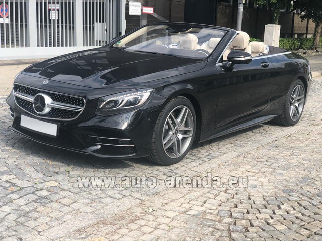 Rental Mercedes-Benz S-Class S 560 Cabriolet 4Matic AMG equipment in London Heathrow Airport