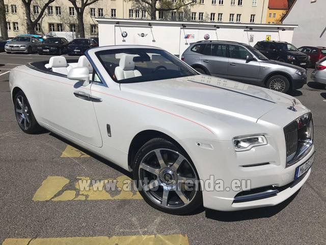 Rental Rolls-Royce Dawn (White) in Edinburgh
