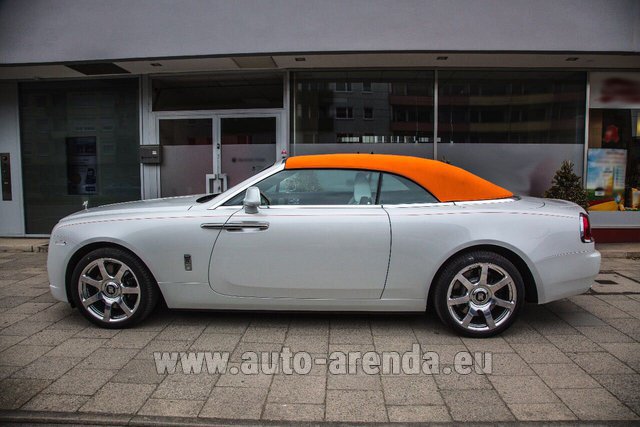 Rental Rolls-Royce Dawn White in Edinburgh
