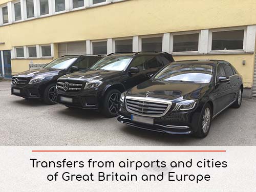 Transfers from airports and cities in Great Britain and Europe | Car rental with driver
