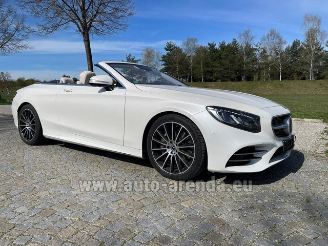 Rental Mercedes-Benz S-Class S 560 Convertible 4Matic AMG equipment in Gatwick Airport